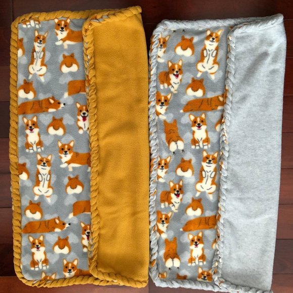 Corgi Small Dog or Cat Blanket Throw for shopping cart soft handmade braided e… - Picture 3 of 7